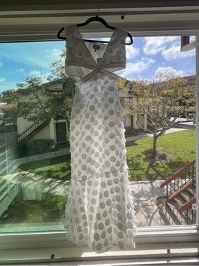 MILLY Orlla 3D Circle Dress in White